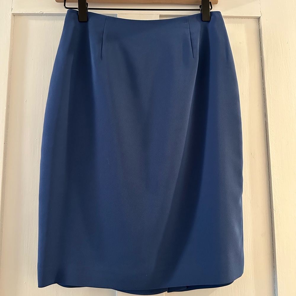Amanda Smith Blue Knee-Length Pencil Skirt Like New